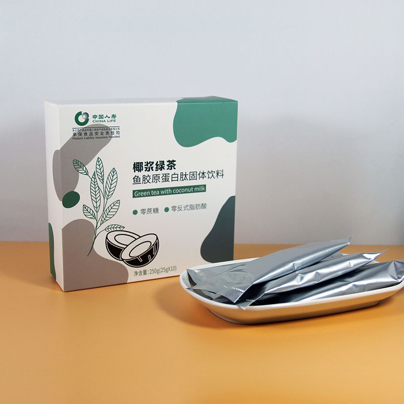 椰浆绿茶鱼胶原蛋白肽固体饮料直播电销社交电商批发供货好产品招商